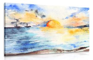 Obraz žiarivý západ slnka pri mori Varianta: 60x40