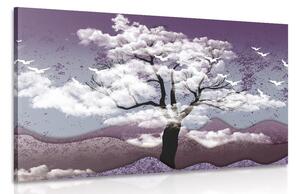 Obraz strom zaliaty oblakmi Varianta: 60x40