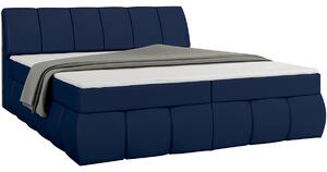 Čalúnená manželská posteľ s úložným priestorom Vareso 160 - modrá (Soft 09)