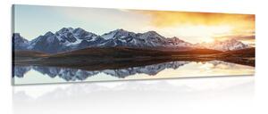 Obraz skvostný západ slnka v horách Varianta: 150x50
