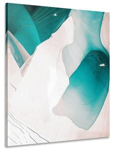 Obraz abstrakcia modrej lagúny Varianta: 40x60
