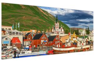 Obraz - Húsavík (120x50 cm)