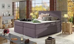 NABBI Diana 140 čalúnená manželská posteľ s úložným priestorom fialová