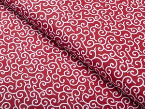 Biante Bavlnená obliečka na vankúš s lemom Sandra SA-259 Ornamenty na rubínovo červenom 40 x 40 cm