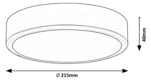 Rabalux 71246 - LED Stropné svietidlo LAURI LED/22W/230V pr. 21 cm čierna