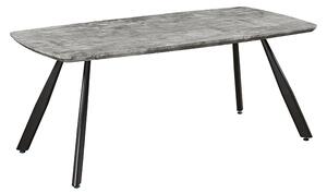 KONDELA Jedálenský stôl, betón/čierna, 180x90 cm, ADELON