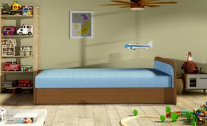 Jednolôžková posteľ (váľanda) s úložným priestorom Pinerolo 80 P - svetlomodrá