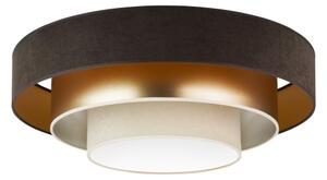 Duolla - LED Stropné svietidlo LUNETA LED/26W/230V pr. 60 cm 4000K hnedá/zlatá