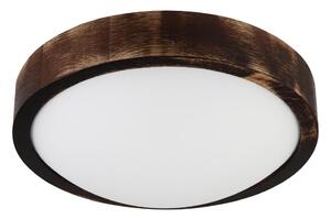 Stropné svietidlo OAK SMOKY SLIM 1xE27/15W/230V pr. 27 cm dub/tmavohnedá