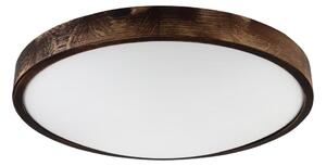 Stropné svietidlo OAK SMOKY SLIM 3xE27/15W/230V pr. 47 cm dub/tmavohnedá