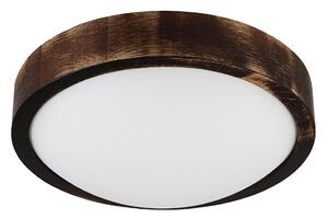 LED stropné svietidlo OAK SMOKY SLIM LED/20W/230V 4000K pr. 27 cm dub/tmavohnedá