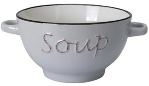Kameninová miska na polievku Soup 650 ml sivá