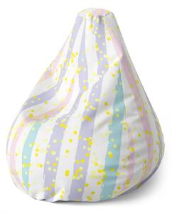 Sablio Sedací vak Pear Pruhy a bodky štetcom - 70 x 95 x 15 cm