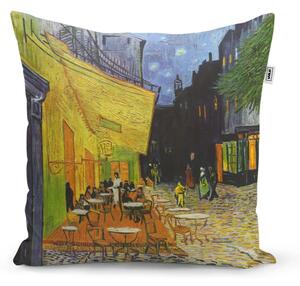 Sablio Vankúš Terasa kaviarne v noci - Vincent van Gogh - 40x40 cm