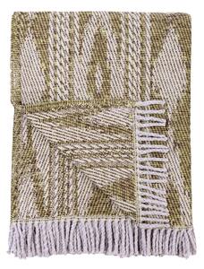 Tmavozelený pléd s podielom bavlny Euromant Zanzibar, 140 x 180 cm