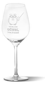 Sablio Pohár na víno Ver mi, som učiteľ, viem, čo robím 49 cl