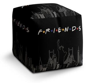 Sablio Taburet Cube Seriál Priatelia FRIENDS Obrysy - 40x40x40 cm
