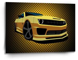 Sablio Obraz Chevrolet Camaro Žltá mriežka - 90x60 cm