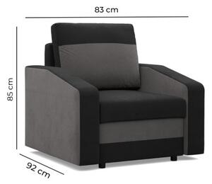 Kreslo ORION čierne / tmavomodré