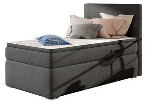 Čalúnená jednolôžková posteľ s úložným priestorom Rodrigo 90 P - čierna (Soft 11)