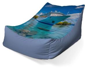 Sablio Sedací vak Lounge Luxusná výletná loď v tropickom raji - 80 x 95 x 50 cm