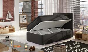 Čalúnená jednolôžková posteľ s úložným priestorom Rodrigo 90 P - béžová