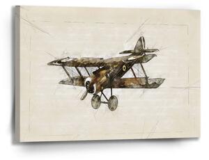 Sablio Obraz Historický dvojplošník Vintage - 90x60 cm