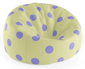 Sablio Sedací vak Cocoon Fialové bodky - 75 x 45 x 35 cm