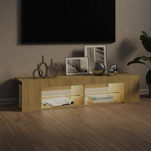 TV skrinka s LED svetlami dub sonoma 135x39x30 cm
