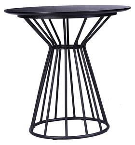 Jedálenský stôl, čierna, priemer 70 cm, TEGAN