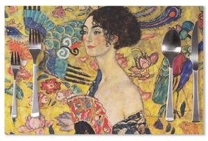 Sablio Prestieranie Dáma s vejárom - Gustav Klimt: 40x30cm
