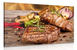 Obraz grilovaný hovädzí steak Varianta: 90x60