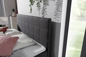 Čalúnená manželská posteľ s úložným priestorom Anzia 180 - fialová