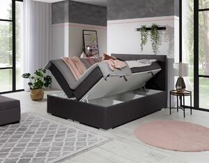 Čalúnená manželská posteľ s úložným priestorom Anzia 180 - sivá