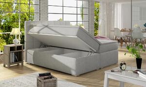Čalúnená manželská posteľ s úložným priestorom Anzia 180 - fialová