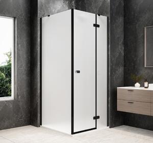 Polysan Polysan, GLOBE BLACK štvorcová sprchová zástena 800x800mm, matné sklo, pravé, GB1080-3215MRB