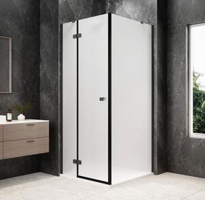 Polysan Polysan, GLOBE GUN METAL štvorcová sprchová zástena 800x800mm, matné sklo, ľavá, GB1080-3215MLGM