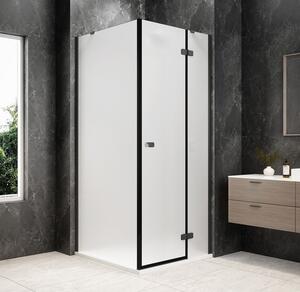 Polysan Polysan, GLOBE GUN METAL štvorcová sprchová zástena 800x800mm, matné sklo, pravé, GB1080-3215MRGM
