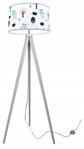 Detská stojacia lampa Bambi, 1x textilné tienidlo so vzorom, (výber z 2 farieb konštrukcie)