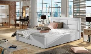 Čalúnená manželská posteľ s roštom Rovigo 180 - biela