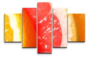 Sablio Obraz - 5-dílný Citrusy - 125x90 cm