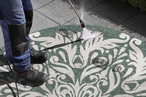 NORTHRUGS - Hanse Home koberce Kusový koberec Twin Supreme 103419 Madrid green creme – na von aj na doma - 200x200 (priemer) kruh cm