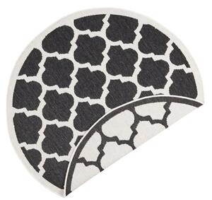 NORTHRUGS - Hanse Home koberce Kusový koberec Twin Supreme 103421 Palermo black creme - 140x140 (priemer) kruh cm