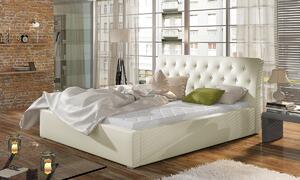 Čalúnená manželská posteľ s roštom Monzo 180 - béžová