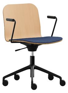 RIM - Konferenčná stolička LAMBDA WOOD LA 4012.151 s podrúčkami a čalúneným sedadlom