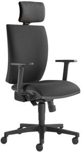 LD Seating Kancelárska stolička LYRA 207-SY, čierna, hlavová opierka