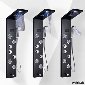 Luxusný LED sprchový panel Wellness SPA<span> - </span>Čierna 8009 - Čierna 8009