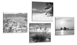 Set obrazov raj na zemi v čiernobielom prevedení Varianta: 4x 40x40