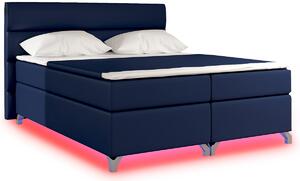 Čalúnená manželská posteľ s úložným priestorom Avellino 180 - modrá