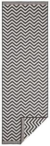 NORTHRUGS - Hanse Home koberce Kusový koberec Twin Supreme 103433 Palma black creme – na von aj na doma - 80x250 cm